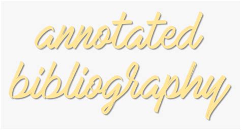 Bibliography Clipart Annotated Bibliography Calligraphy Hd Png