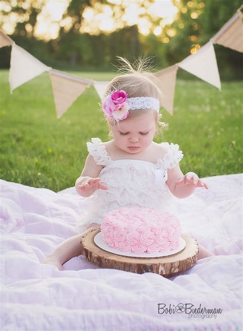 Cake Smash Outdoor Girl Children Photography First Birthday Baby