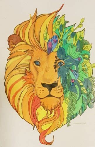 Fantasy Lion Printable Adult Coloring Pages From Favoreads