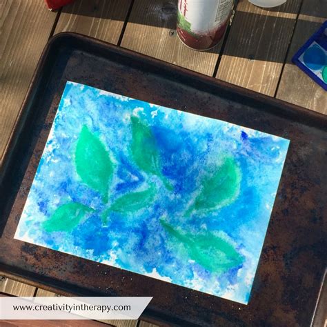 Salt And Watercolor Painting Creativity In Therapy Creativity In Therapy