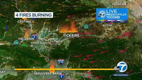 Heres Every Fire Burning In Southern California Today Abc7 Los Angeles