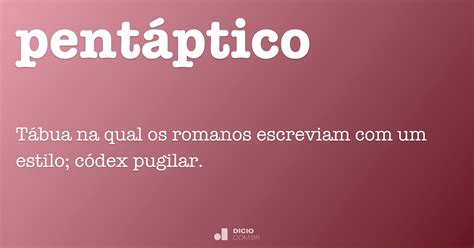 Pentáptico Dicio Dicionário Online de Português