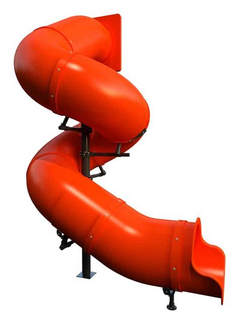 12 Foot Deck Height Spiral Tube Slide Slide And Supports Only
