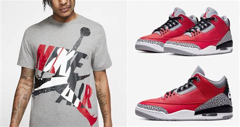 Air Jordan 3 Red Cement Shirts To Match