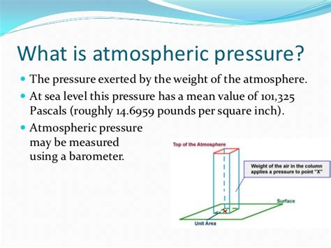 It can be measured with a mercury barometer, consisting of a long glass tube full of mercury inverted over a pool of mercury the definition of atmospheric pressure - DriverLayer ...