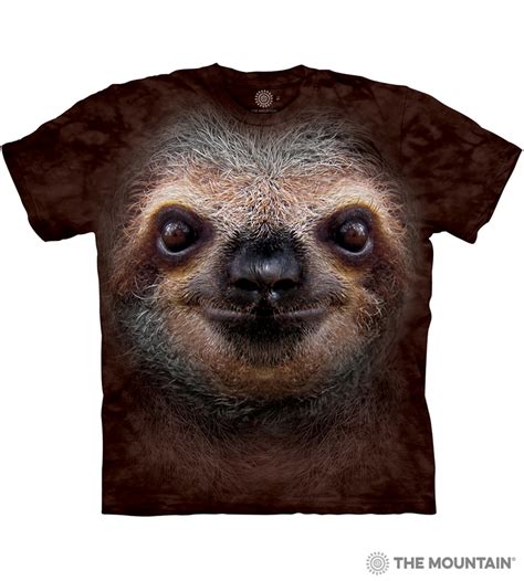The Mountain Adult Unisex T Shirt Sloth Face