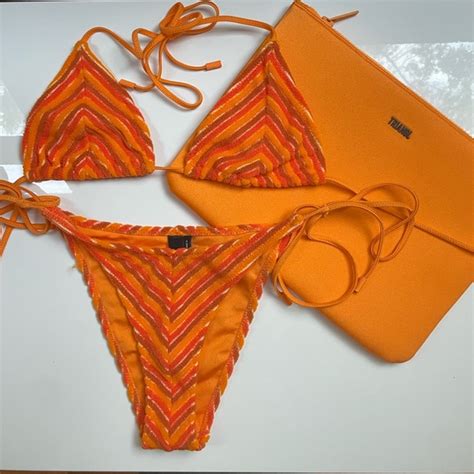 Triangl Swimwear Swim Orange Triangl Terry Cloth Bikini Poshmark