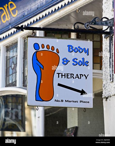 Business Signboard Body And Sole Therapy 9 Market Place Kendal Cumbria England United