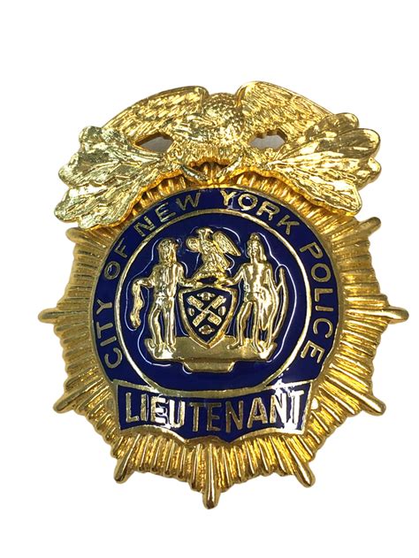 Nypd Lieutenant Badge No Pin