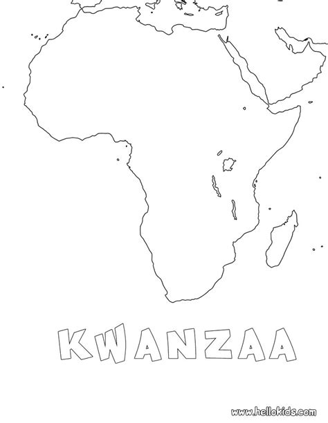Would love it if each country was a different colour to the one next to it or if each country was outlined instead of appearing as part of a big green blob. Africa map coloring pages - Hellokids.com