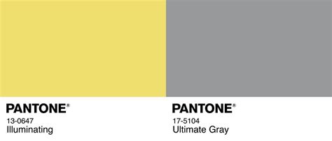 Pantone Colors Of The Year Ultimate Gray And Illuminating Yellow