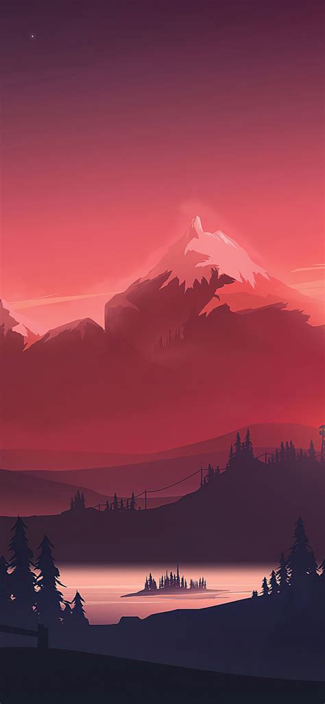 1242x2688 Resolution Cool Red Mountains 4k Iphone Xs Max Wallpaper