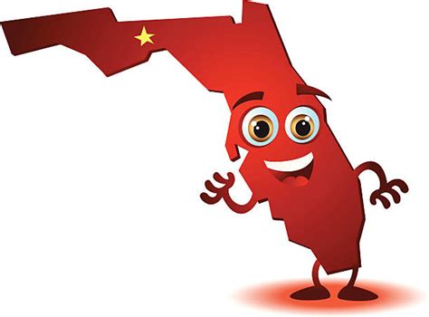 Royalty Free Cartoon Of The State Florida Clip Art Vector Images