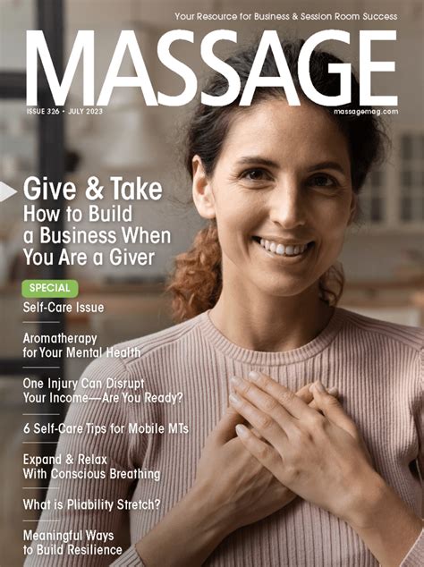 Massage Magazine The 1 Source For Massage Therapy Professionals