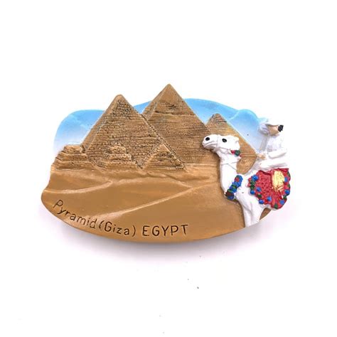 Egyptian Tourist Souvenir Fridge Sticker Pharaoh Mummy Pyramid