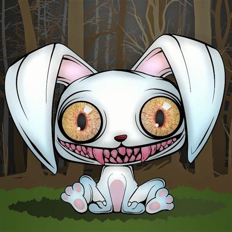 Creepy Bunny For Spooky Season Bunny Art Dark Art Drawings Graffiti Art