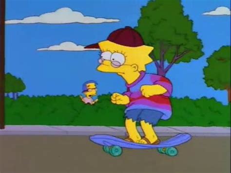 Hey Bart Lisas Skateboarding With Some Cool Kidsand She Looks Like