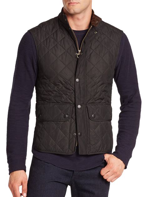 Lyst Barbour Lowerdale Quilted Vest In Black For Men