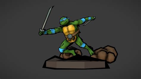 Teenage Mutant Ninja Turtles Leonardo 3d Model By Thiagosaraiva