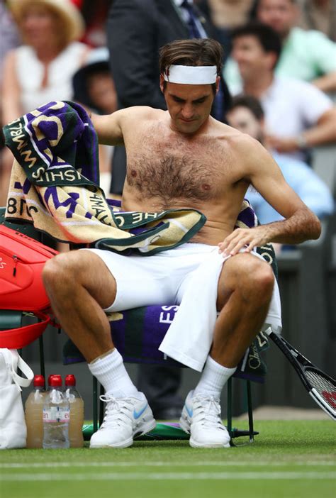 roger federer sends wimbledon crowd wild after getting topless on centre court tennis sport