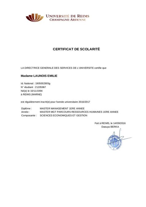 Pdf Certificat De ScolaritÉ Pdf Télécharger Download