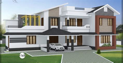 2400 Sq Ft 5bhk Contemporary Style Two Storey House And Free Plan