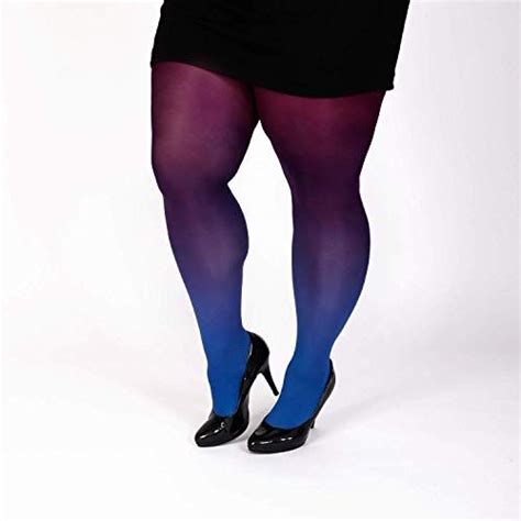 Chic Sapphire Blue Plus Size Tights For Women Xl Handmade