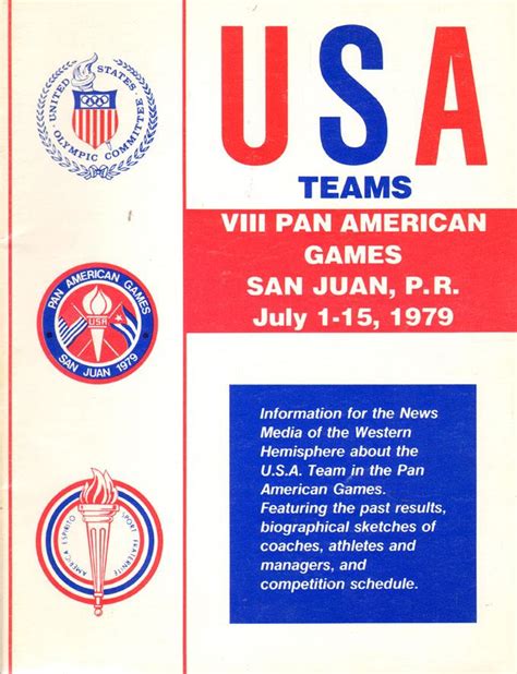 Media Guide United States Teams Viii Pan American Games 1979