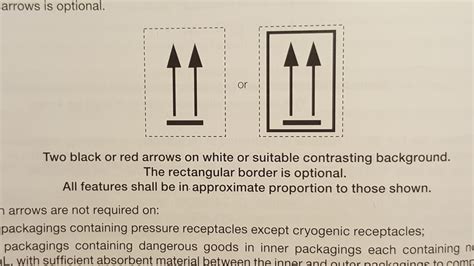 Qanda What Are The Specifications For Hazmat Package Orientation Arrows