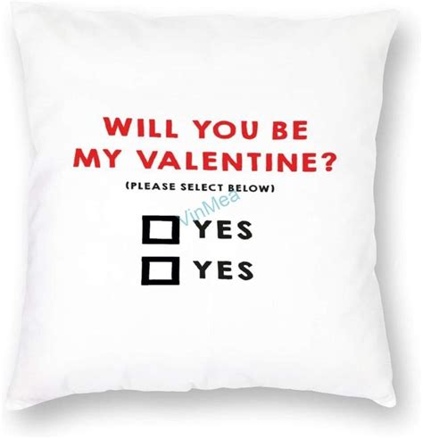 Vinmea Throw Pillow Covers Will You Be My Valentine