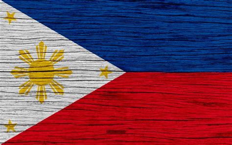 Download Wallpapers Flag Of Philippines K Asia Wooden Texture Philippine Flag National