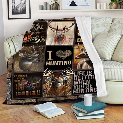 Hunting Blanket I Love Hunting Hunting Blanket Home Decor For Bedroom