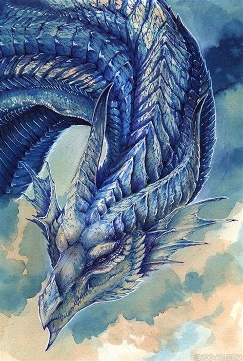 Beautiful Fantasy Ice Dragon Art By Isvoc Fantasy Dragon Dragon Art