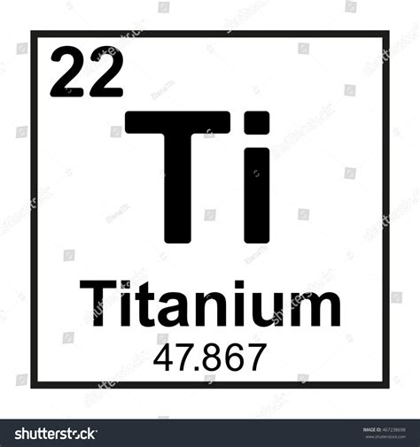 Periodic Table Element Titanium Stock Vector Royalty Free 467238698