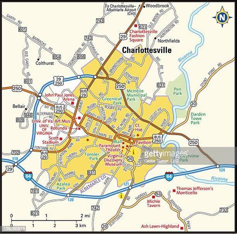 Charlottesville Virginia Map Fotografías E Imágenes De Stock Getty Images