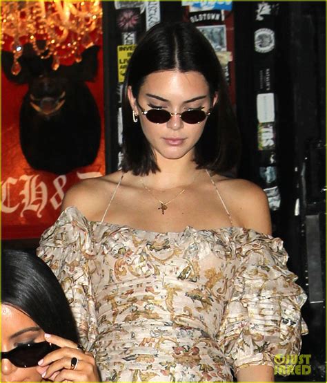 Kendall Jenner Wears Cute Ruffled Dress While Out With Kim Kardashian