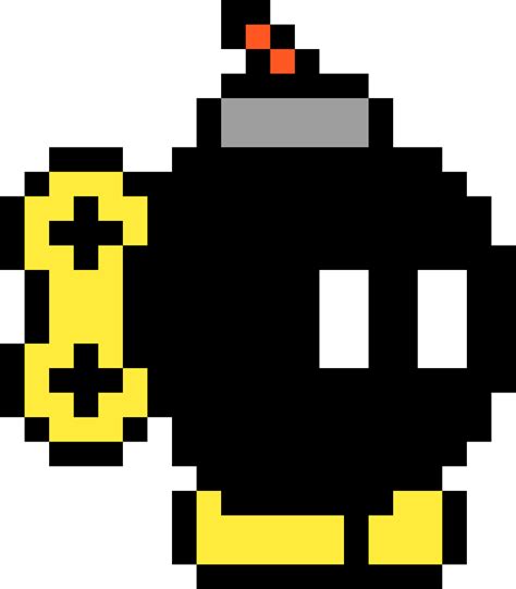 Bob Omb Pixel Art Png Download Deadpool Logo Pixel Art Clipart