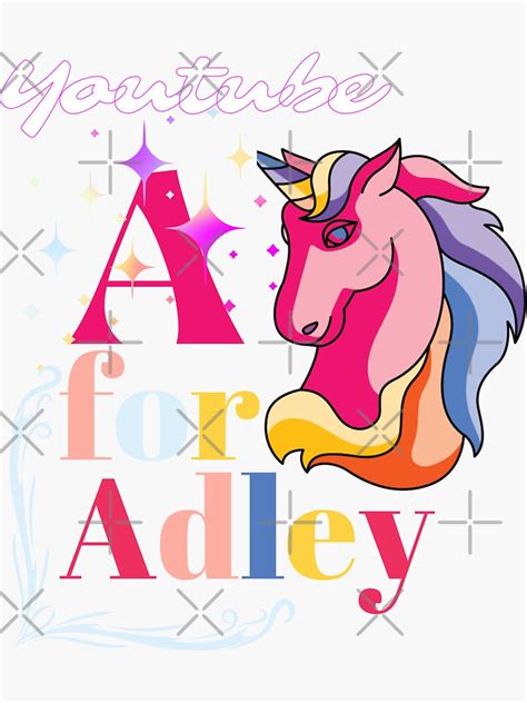 Youtube A For Adley Sticker For Sale By Ranexart Redbubble