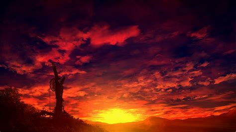 Check spelling or type a new query. Anime sky sunset beautiful clouds landscape wallpaper ...