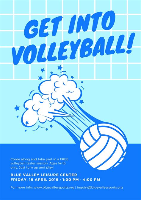 Free Printable Customizable Volleyball Poster Templates Canva
