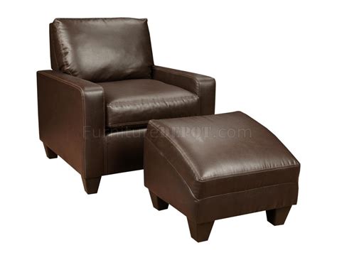 Modern ottomans make a crucial addition to any functional & trendy living space. Chocolate Bonded Leather Modern Chair & Ottoman Set