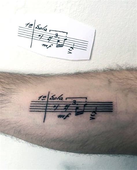 Top 43 Simple Music Tattoos For Men 2020 Inspiration Guide Music