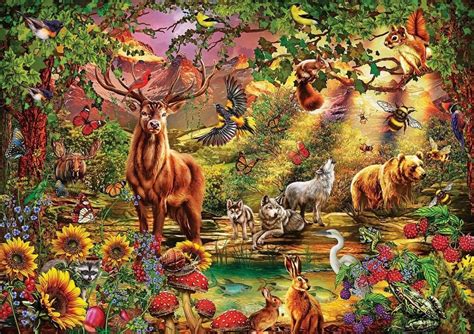 Jigsaw Puzzle 1000 Pieces Magic Forest Puzzle For Adults Etsy