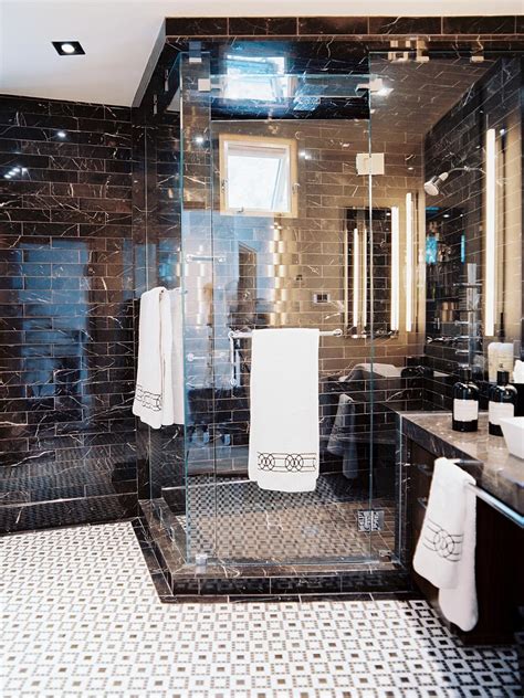 Eclectic Black And White Tiled Bathroom Hgtv