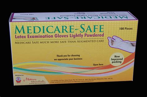 Medicare Safe Latex Examination Powder Gloves Powdered At Rs Box In Navi Mumbai