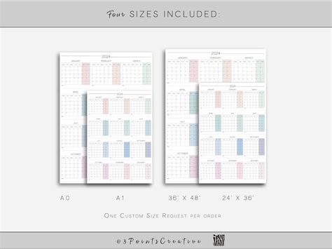 2024 Large Wall Calendar Printable Large Wall Planner With A Monday