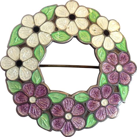 English Suffergette Enamel Wreath Of Flowers Pin C 1910 Women Suffragette Suffragette Movement