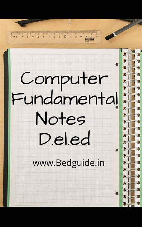 Computer Fundamentals Notes For Deled Pdf
