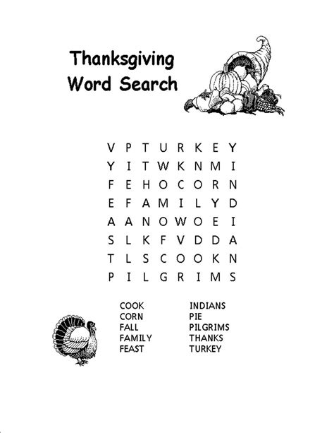 Thanksgiving Coloring Pages Thanksgiving Word Search