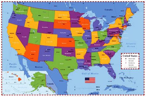 Mapa Usa Estados Y Capitales
